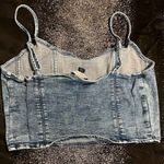 American Eagle Womens large  denim crop top Photo 1