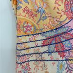 Etro Y2K Fairy Babydoll Designer Paisley Boho Hippie Fest Midi V Neck Dress Sz 4 Pink Photo 3