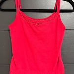 Wild Fable Cutesie Red Double Strap Layered Lace Trim Tank Top Cami Sz XXS EUC Photo 0