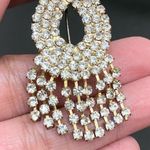 Vintage Sparkly Aurora Borealis AB Crystal Angel Fringe Gold Photo 5