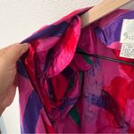 Flora Kung Vintage Silk Jacquard Floral Print Faux Wrap V Neck Midi Dress Pink Size 4 Photo 9