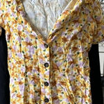 Rusty  surfer girl dress size small yellow florals button down mini dress Photo 4