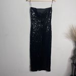 NEW SPRWMN Dress Sequin Strapless‎ Tube Midi Dress Black Size M Black Size M Photo 5