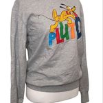 Disney  Pluto Stitched Graphic Gray Sweatshirt XS Photo 3