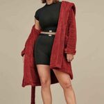 UGG  Aarti Belted Fleece Robe, Rubious, Size Medium, $98 Photo 2