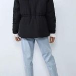 ZARA NWT Black Hooded Parka Jacket SZ-Large Photo 1