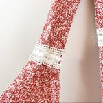 Sage  Marled Knit Lace Detail Bell Sleeve Open Cardigan Photo 3