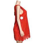 Hill House  Charlie Shift Mini Dress, Poppy Red Scallop Lace, Medium Photo 9