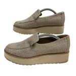 Vince Cream Zeta Raffia Woven Slide On Loafer Platform Sneakers Size 7.5 M Photo 7