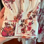 Free People  Carmella Mini Floral Boho Cotton Dress Pink Florals Photo 7