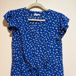 Rails Chloe Romper Cobalt Floating Daisies Flutter Sleeve Photo 3
