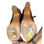 Joie  Burgundy Suede Block‎ Heel Ankle Boots Size 41 (10.5–11) Boho Chic Fall Photo 7