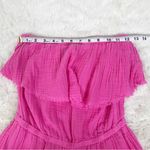 Michael Stars MICHAEL STARS Riya Pink Strapless Cotton Gauze Jumpsuit Wide Leg Beach Size XS Photo 8
