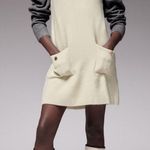 ZARA Sweater Dress Womens Size Medium Ivory Alpaca Wool Blend Cream Knit Photo 3