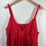 Torrid  Babydoll Tank Women 5X Plus Size Red Lace Romantic Adjustable Straps Top Photo 2