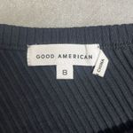 Good American Womens Plus Size 5X Cropped Tank Top Black One Shoulder Ribbed NWT Photo 3