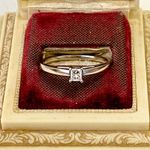 Ladies 14k Princess Cut Diamond Ring Sz 8 White Gold 1/5 LSC Keepsake Engagement Photo 1