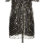 Jen's Pirate Booty Jen’s Pirate‎ Booty Black Gold Sequin Mesh Mini Dress XS Art Deco Photo 7