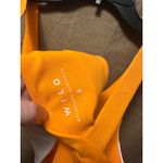 NWT Wilo The Label by Anthropologie Ribbed Sports Bra Size Small Orange White Photo 2