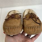 UGG  Sz 6 Dakota Slipper Leather Nubuck Beige Moccasin Slip On Shoes 5612 Women’s Photo 11