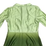 Worthington NWT  Satin Ombre Wrap Dress Midi Green Long Sleeve Career Party Sz Lg Photo 12