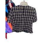 ZARA  women houndstooth tweed peplum top size small Photo 1