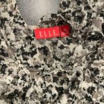 Elle Womens XS Blouse Short Sleeves Black White Gray V Neck Polyester Photo 2