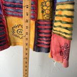 Rising International Vintage 90s Patchwork Sun Shirt Top 1X Boho Festival Arsty Orange Photo 4