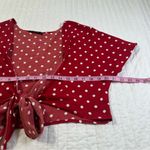 SheIn   Coquette Polka Dot front Tie  Shirt Size  Medium Photo 4