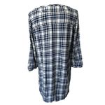 Madewell  Plaid Artiste Tassel Tunic Mini Dress Size‎ Small Light Flannel Pockets Photo 3