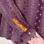 Robert Graham Women’s 100% Silk Blouse Top Purple Orange Boho Wearable Art Sz L Photo 8