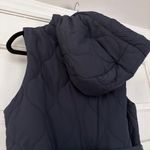 Poetry Navy Blue Hooded Quilted Belted Longline Puffer Vest Size 14 Photo 11
