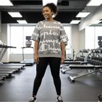 Champion  Reverse Weave Sweatshirt Womens XL Gray Script Logo Short Sleeve Photo 9