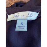 She & Sky  Navy VNeck Short romper Small Fully lined‎ Photo 2