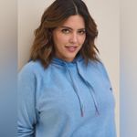 Torrid  Blue Gradient Vintage Feel Classic Fit Cozy Fleece Raglan Hoodie - size 1 Photo 11