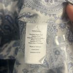 New Haven well within ORGANIC COTTON POPLIN BLUE PAISLEY SLEEP SHIRT size med White Photo 5