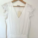 Ramy Brook NWT  Simona dress white dress with silver sparkle M Photo 8