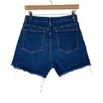 Caslon Denim Shorts Womens 8L Dark Wash Frayed Hem High Risue Casual 90s Y2K Photo 2