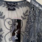 Pisarro Nights Beaded Bolero Shrug Evening Jacket Size 4 Gray Mother of Bride Photo 7