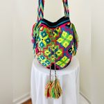 HANDMADE AUTHENTIC WAYUU COLUMBIAN BUCKET BAG Black Photo 2