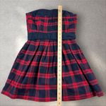 Vtg Y2K Abercrombie & Fitch Wool Mini Strapless Dress Buffalo Plaid Sz‎ 2 Photo 6