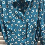 Vintage Blue Geometric Patterned Dress Size 14 Photo 2