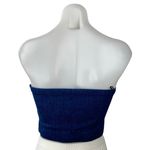 Line and Dot Joey Blue Denim Ruched Strapless V Photo 2