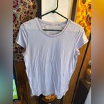 Lululemon Women’s  Light Purple/ White Tshirt Striped Size 6 Photo 1