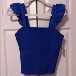 Old Navy Royal Blue Smocked Tank Top Photo 0
