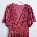 Baltic Born Veronica Rust Floral Velvet Maxi Dress Photo 3