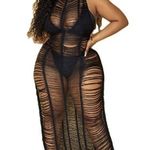 Pretty Little Thing NWT Plus Black Tassel Knit Beach Dress Size XXXL Photo 0