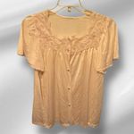 Vintage Sears 2‎ Piece Nylon Pajama Set Pink Size M Photo 0