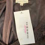 Main Strip  Crushed Brown Velvety Lace Mini Boho Dress Dark Academia Photo 10