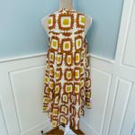 Olivia James The Label Ro Babydoll Tiered Dress Cafe Geo Print Medium Brown Photo 4